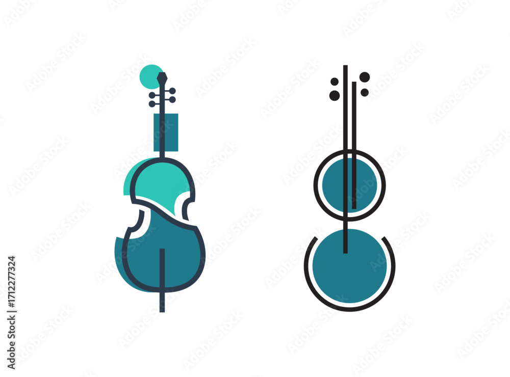 Fototapeta premium violin-cello logo
