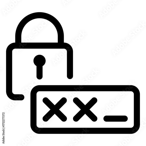 Secure password protection with a lock design for digital security and privacy applications