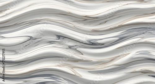 Fototapeta Naklejka Na Ścianę i Meble -  Abstract wavy marble texture with white and grey streaks