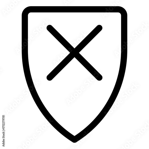 Stylish design for a protective shield representing security and safety in digital environments