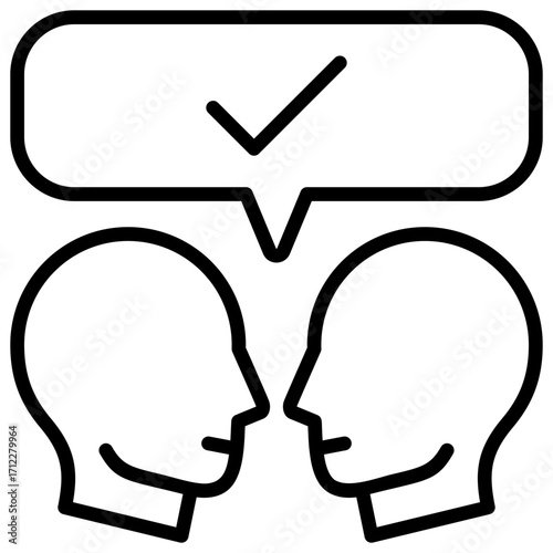 Negotiation Outline Icon
