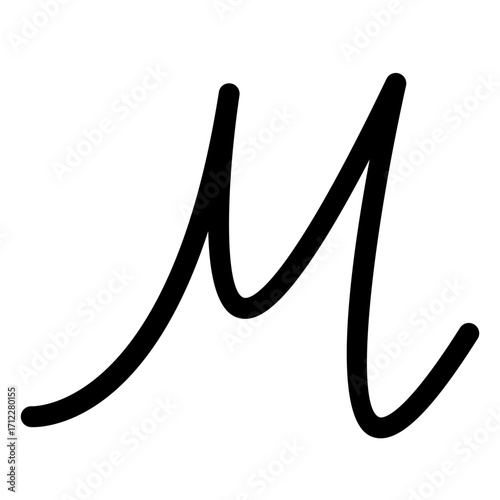 Stylized script text character design for creative writing, typography, and artistic projects