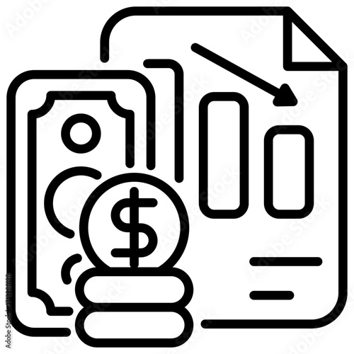 Deficit Outline Icon