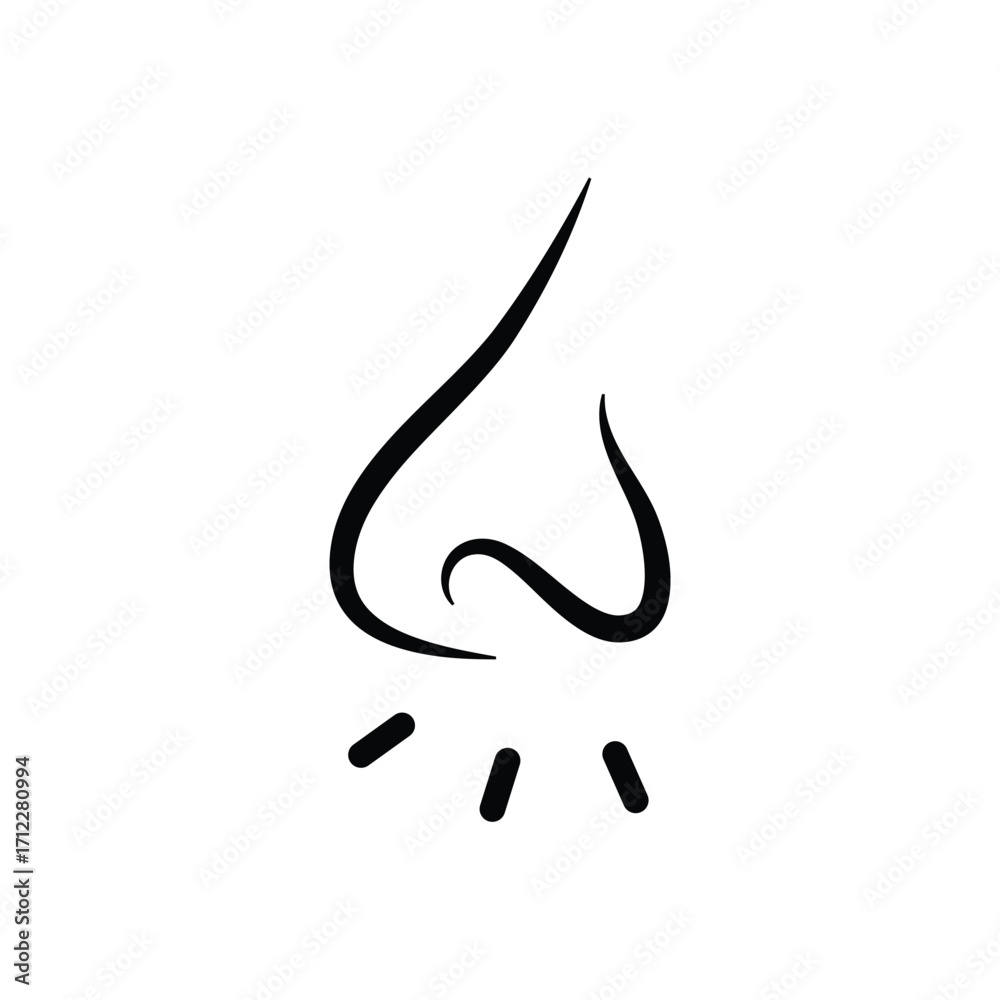 Obraz premium Nose icon design template isolated