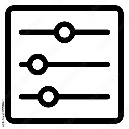 Horizontal settings controls for streamlined user interface design and easy access to configuration options