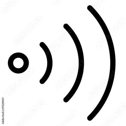 Stylized signal wave design representing communication and connectivity in digital applications and technology