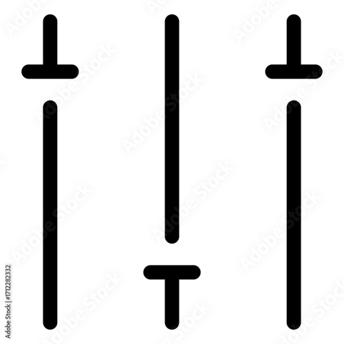Vertical slider control for user interface design and interactive applications