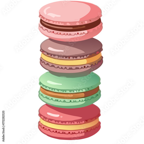 Delicious macarons tower colorful macarons french macarons sweet macarons dessert macarons pastry macarons stack