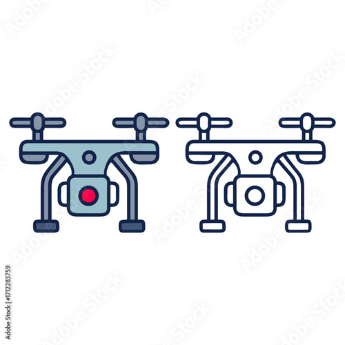 Drone Icon Vector Illustration Modern Technology UAV Design