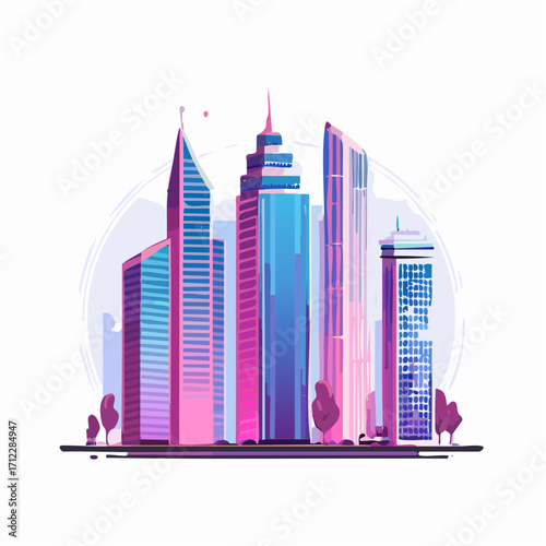 Purple Cyberpunk Illustration