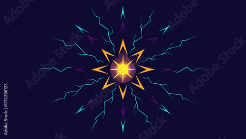 christmas snowflake on black background