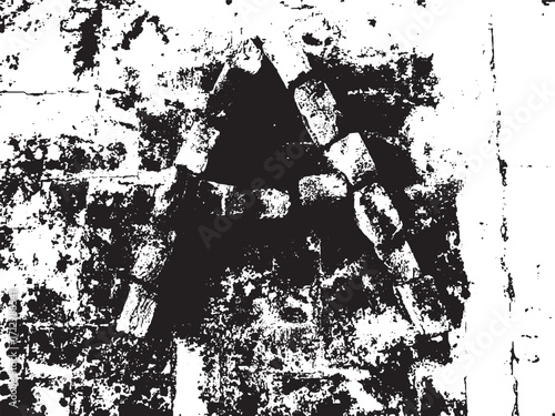 Abstract grunge wall background featuring rough distressed black and white artistic texture, perfect for posters, overlays, digital art, creative projects, and graphic design work