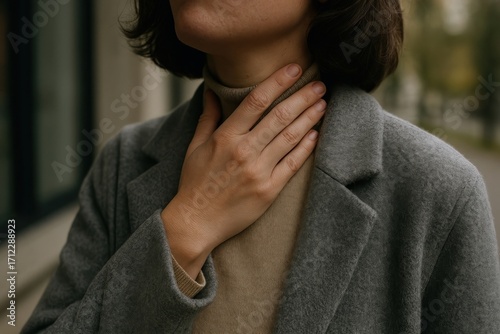 Stylish autumn fashion portrait.