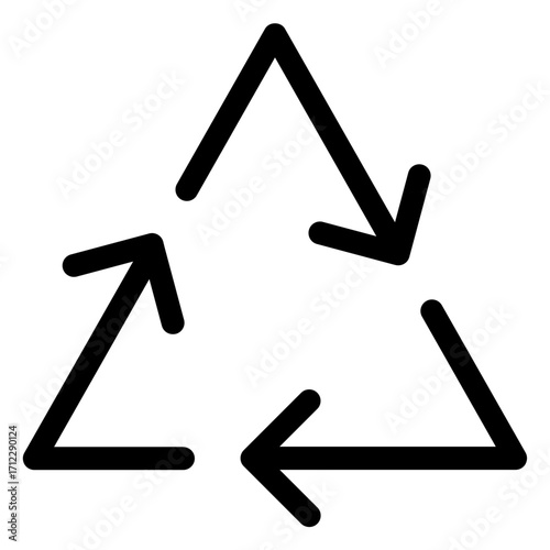 Dynamic triangular arrows representing synchronization and data flow for seamless connectivity in digital applications