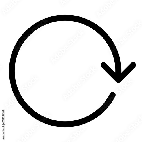 Dynamic refresh arrow design for synchronization and data update in applications and websites
