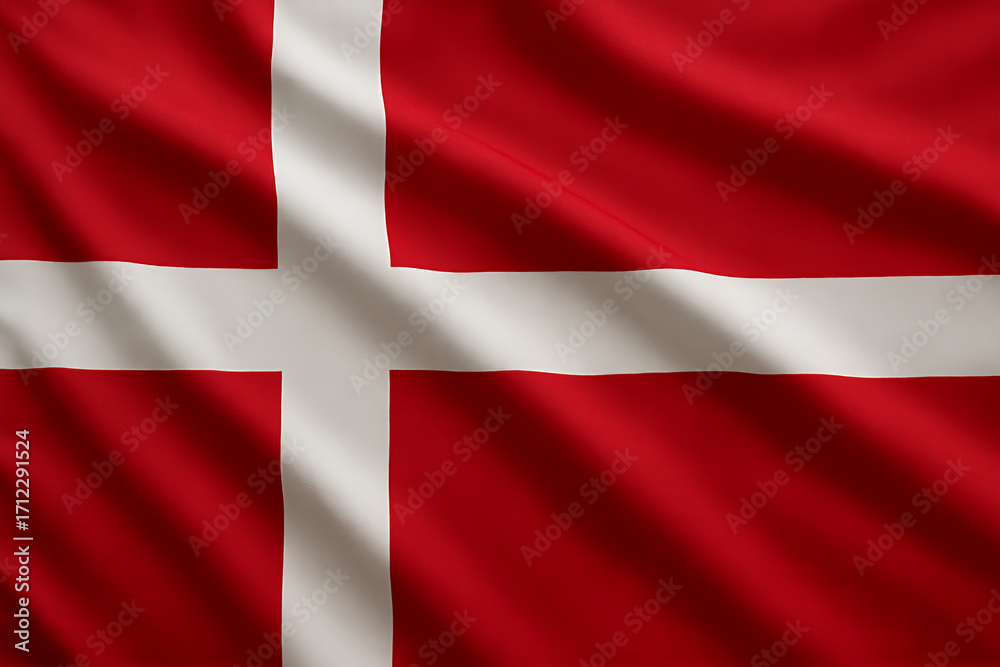 Fototapeta premium Waving national flag of denmark