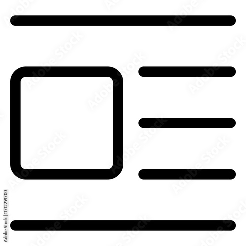 Text alignment graphic featuring left-justified text for design and layout applications