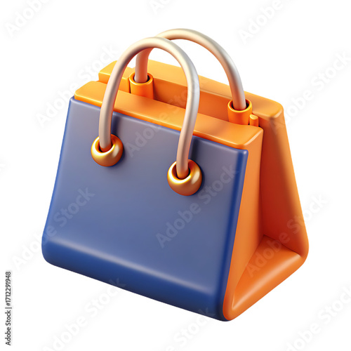 Stylish Cartoon Handbag Illustration with Modern Design and Bright Colors