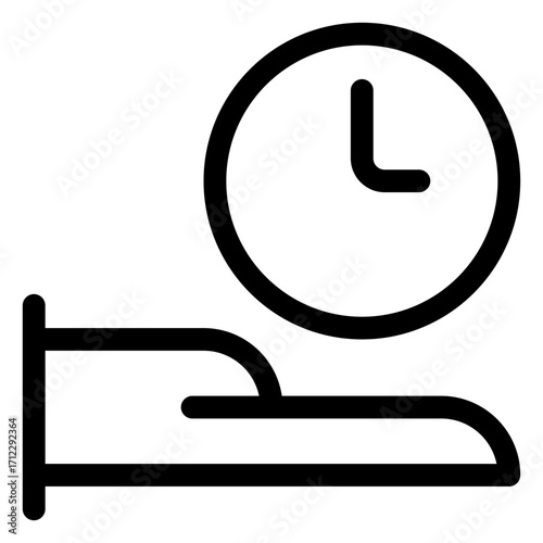 Stylish clock hand design representing time management and punctuality for apps and websites