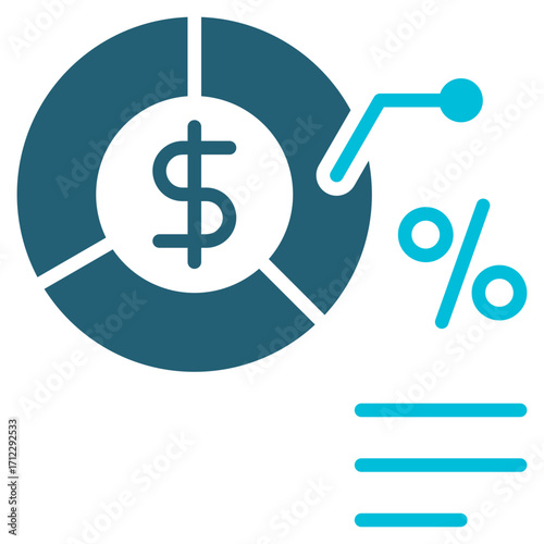 Quota Glyph Blue Icon