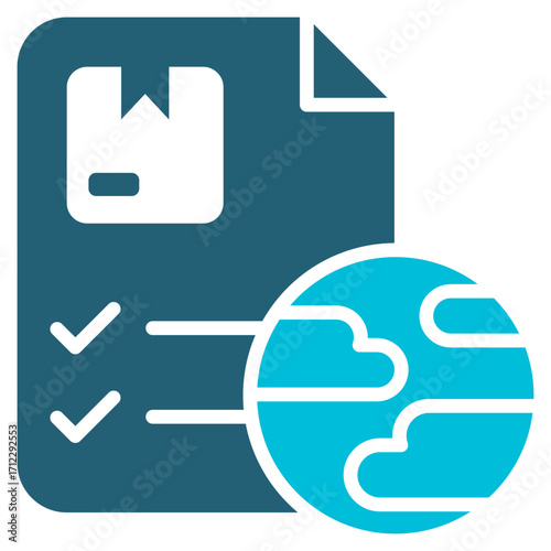 Customs Glyph Blue Icon