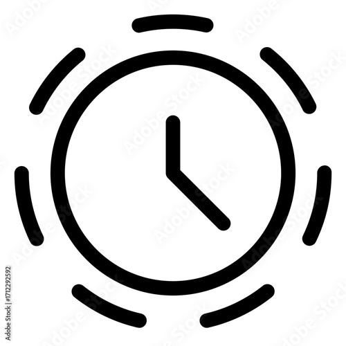Stylish clock design representing daily time management and scheduling for productivity applications and tools