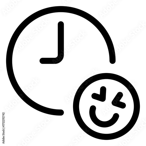 Creative clock design representing playtime and leisure activities for engaging apps and websites