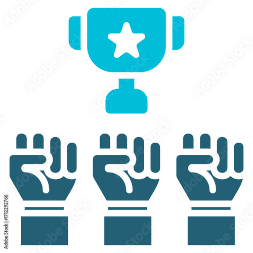 Competition Glyph Blue Icon