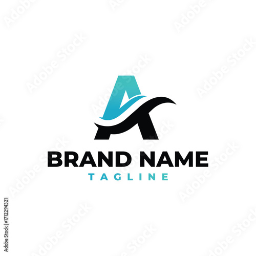 Clean modern and unique letter A logo design for Finance, investment, banking business and industry.