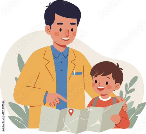 Father and son charting course together