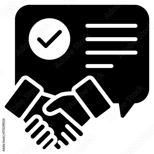 Agreement Glyph Black Icon