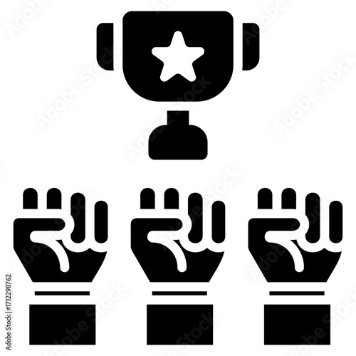 Competition Glyph Black Icon