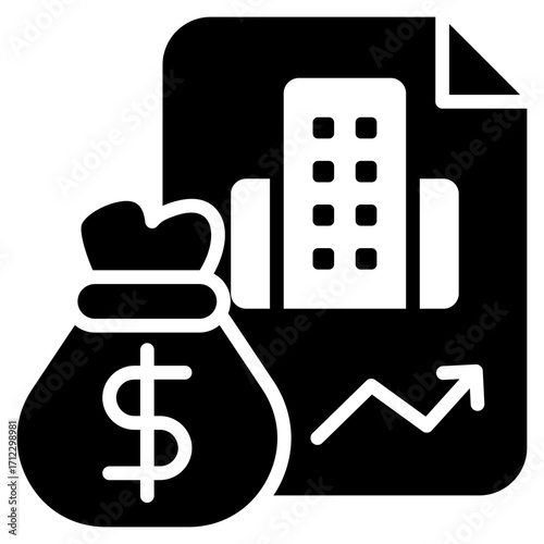 Capital Glyph Black Icon