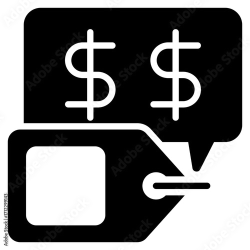 Price Glyph Black Icon