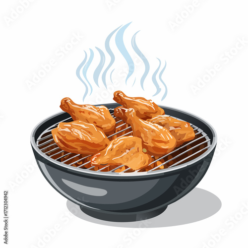 Hühnchen auf einem Grill