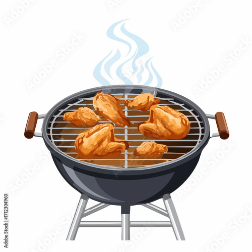 Hühnchen auf einem Grill