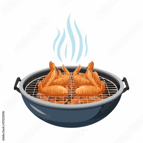 Hühnchen auf einem Grill
