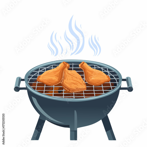 Hühnchen auf einem Grill