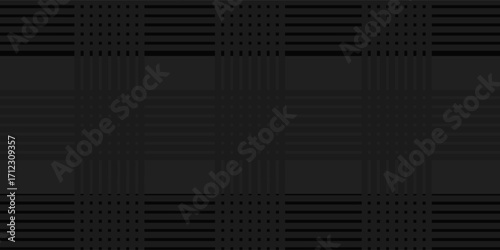 Black abstract background design. Modern wavy line pattern (guilloche curves) in monochrome colors. Premium stripe texture for banner, business backdrop. Dark horizontal