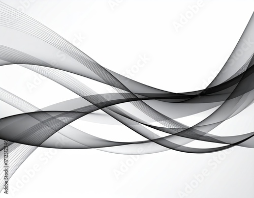 Abstract grayscale waves