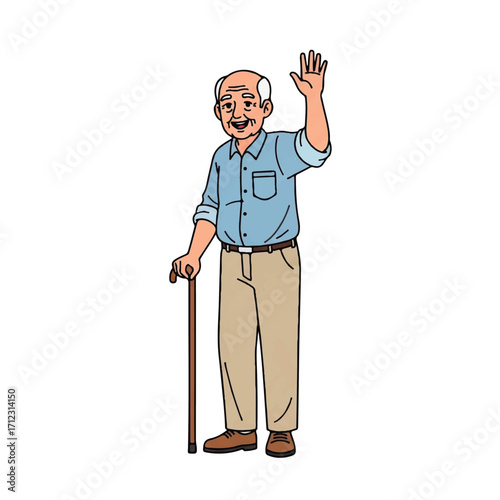 man with a cane