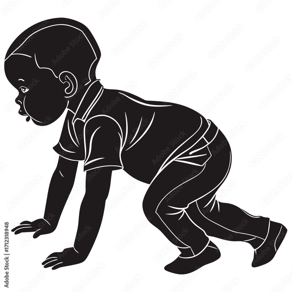 Fototapeta premium black silhouette of a man