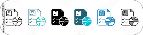 Customs Single Icon Pack Multistyle Illustration