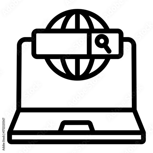 web browser Line Icon
