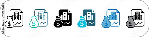 Capital Single Icon Pack Multistyle Illustration