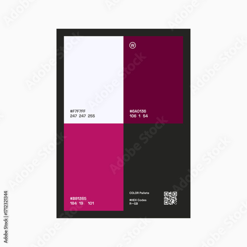 Dusky Ruby Color Pallette Poster Design