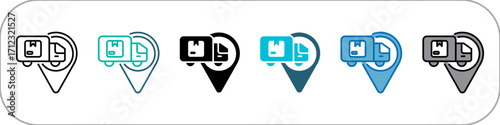 Logistics Single Icon Pack Multistyle Illustration