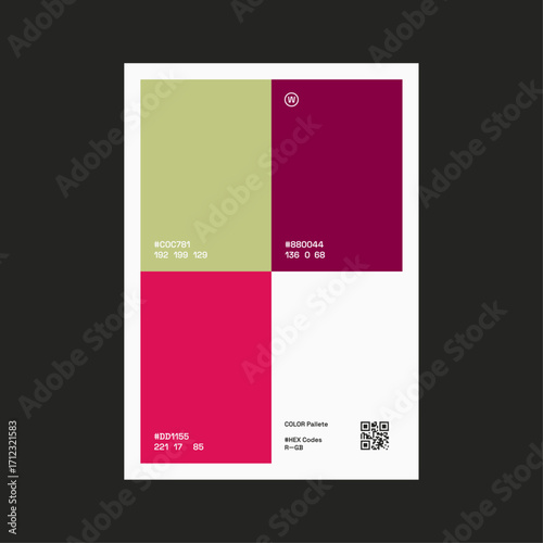Vintage Amber Mist Color Pallette Poster Design