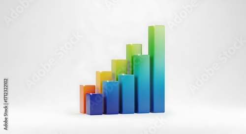 Colorful Bar Graph Showing Growth. Free Download Colorful Bar Graph Showing Growth. - GFXLoad