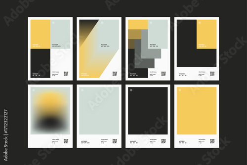 Set of Multiple Iron Umber Color Pallette Poster Design